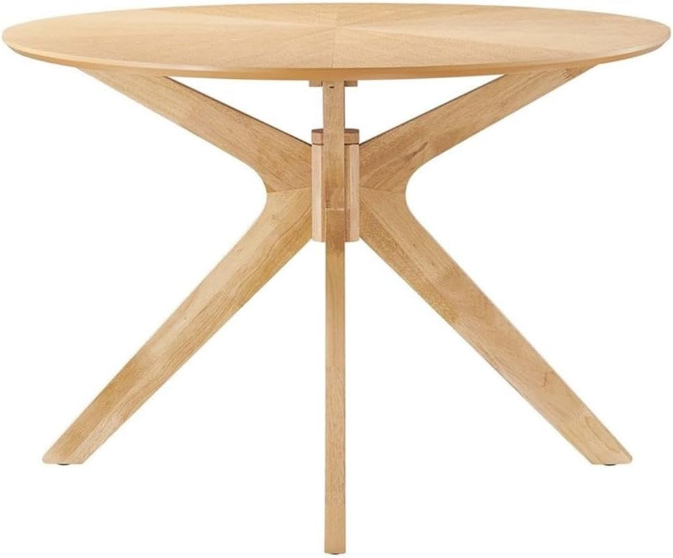 71’’ Oval Oak Wood Dining Table – Mid-Century Modern Style | EEI-3849-OAK Crossroads
