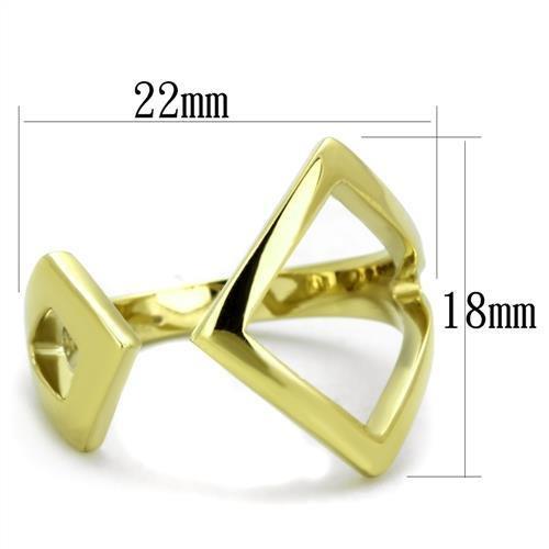 TK1903 - IP Gold(Ion Plating) Stainless Steel Ring with No Stone