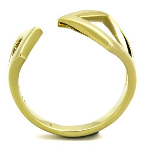 TK1903 - IP Gold(Ion Plating) Stainless Steel Ring with No Stone