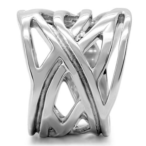 TK144 - High polished (no plating) Stainless Steel Ring with No Stone